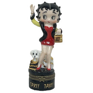 Betty Boop PHB Taxi! Taxi! Porcelain Hinged Box W/ Credit Card Trinket Midwest
